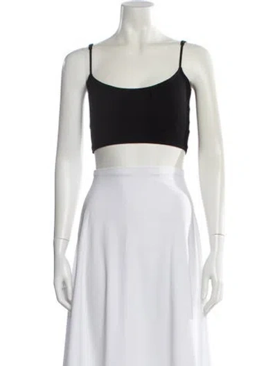 Pre-owned Leset Square Neckline Sleeveless Crop Top In Blue