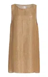 Leset Stella Knit Linen-blend Mini Dress