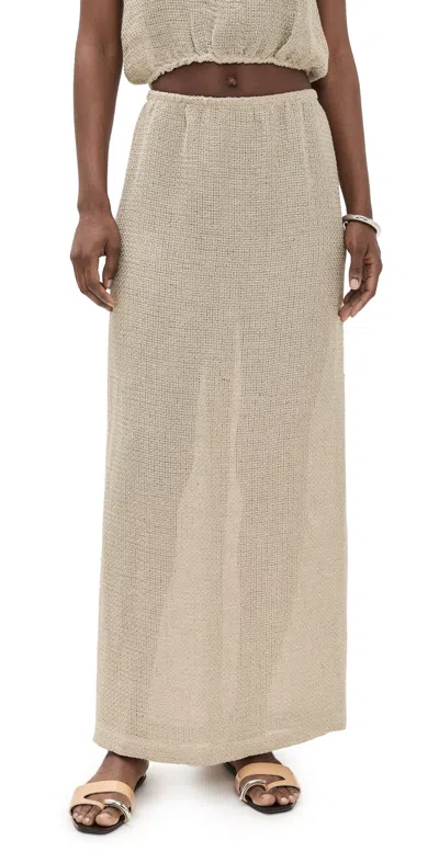 Leset Stella Maxi Skirt Dune In Brown