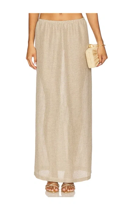 Leset Stella Maxi Skirt In Brown