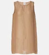 Leset Stella Sequined Linen-blend Minidress