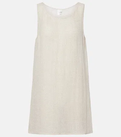 Leset Stella Sequined Linen-blend Minidress In Multi