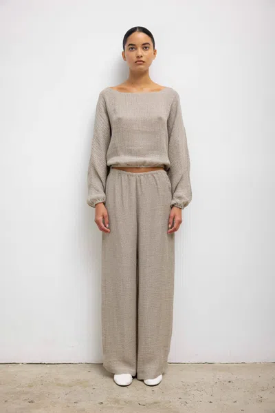 Leset Stella Wide Leg Pant In Dune