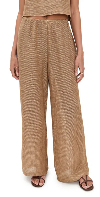 Leset Stella Wide Leg Trousers Honey