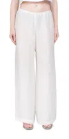 Leset Stella Wide Leg Sequin Linen Pant In White In White