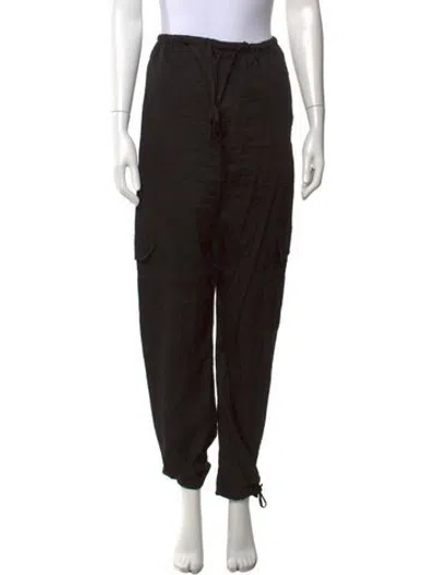 Pre-owned Leset Straight Leg Pants In Black