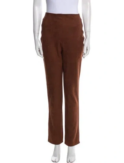 Pre-owned Leset Straight Leg Pants In Brown