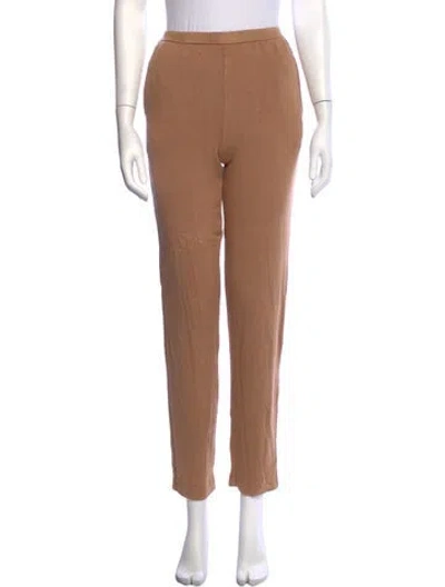 Pre-owned Leset Straight Leg Pants In Brown