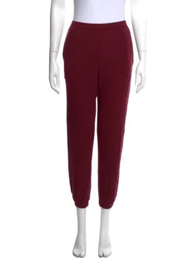 Pre-owned Leset Straight Leg Pants In Burgundy