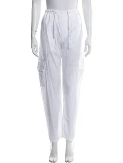 Pre-owned Leset Straight Leg Pants In White