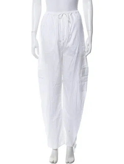 Pre-owned Leset Straight Leg Pants In White