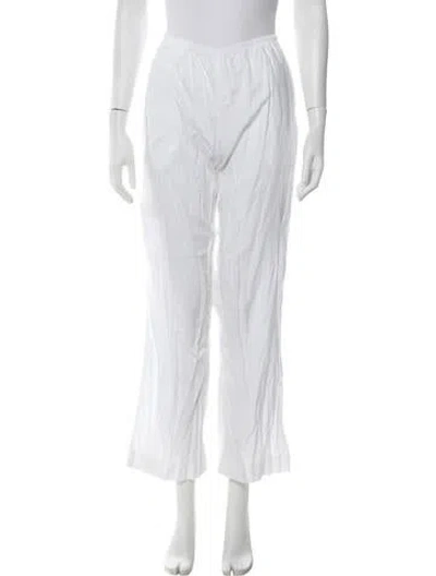 Pre-owned Leset Straight Leg Pants In White