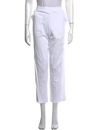 Pre-owned Leset Straight Leg Pants In White