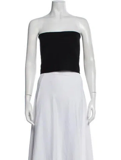Pre-owned Leset Strapless Crop Top In White