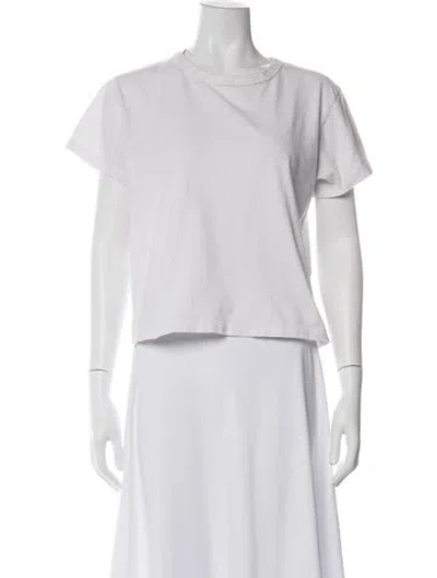 Pre-owned Leset Strapless Crop Top In White