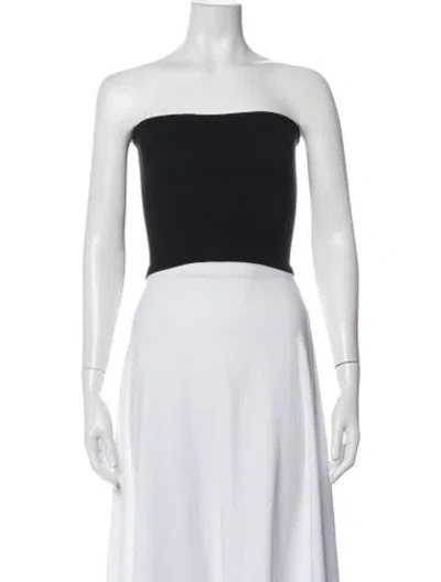 Pre-owned Leset Strapless Crop Top In White