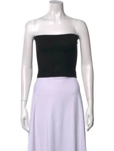 Pre-owned Leset Strapless Crop Top In White