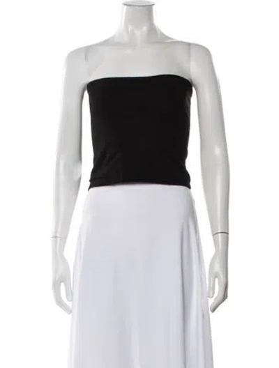 Pre-owned Leset Strapless Crop Top In White