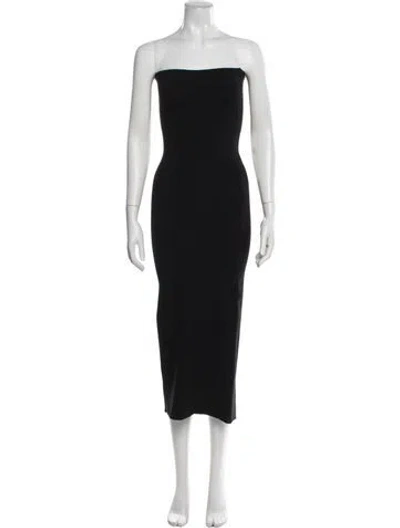 Pre-owned Leset Strapless Midi Length Dress In Blue