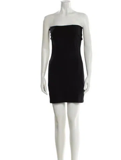 Pre-owned Leset Strapless Mini Dress In Black