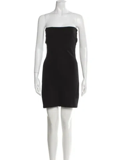 Pre-owned Leset Strapless Mini Dress In Black