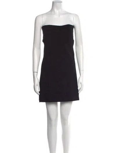 Pre-owned Leset Strapless Mini Dress In Black