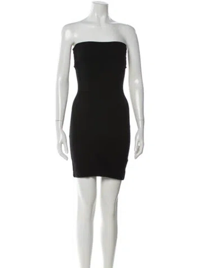 Pre-owned Leset Strapless Mini Dress In Gray