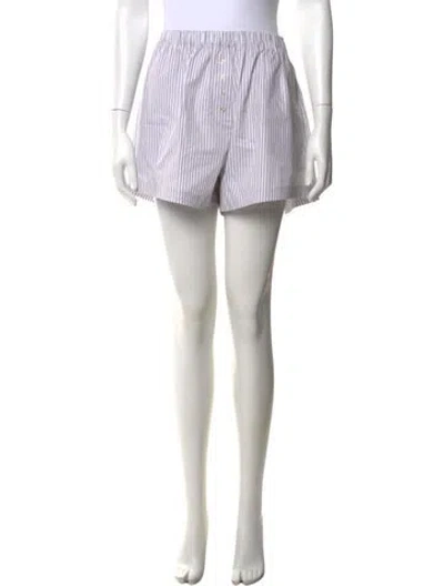 Pre-owned Leset Striped Mini Shorts In Multicolor