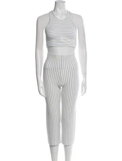 Pre-owned Leset Striped Pant Set In Neutral
