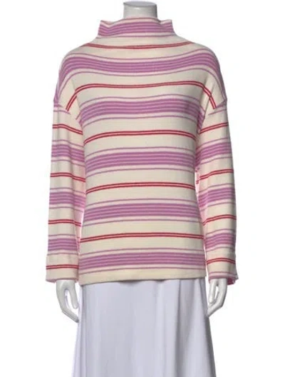 Pre-owned Leset Striped Turtleneck Sweater In Neutrals