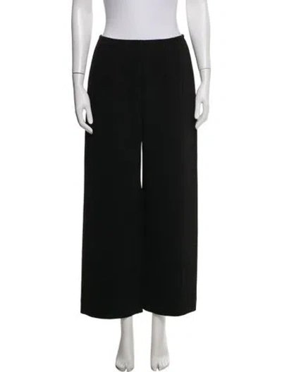 Pre-owned Leset Striped Wide Leg Pants In Black