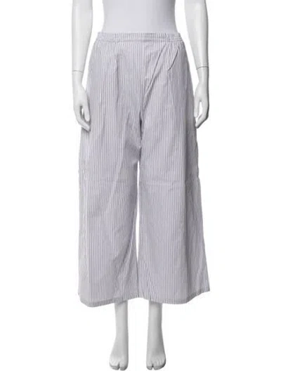 Pre-owned Leset Striped Wide Leg Pants In Grey