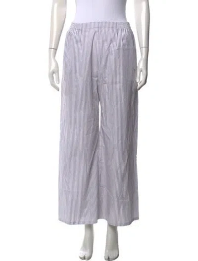 Pre-owned Leset Striped Wide Leg Pants In Grey