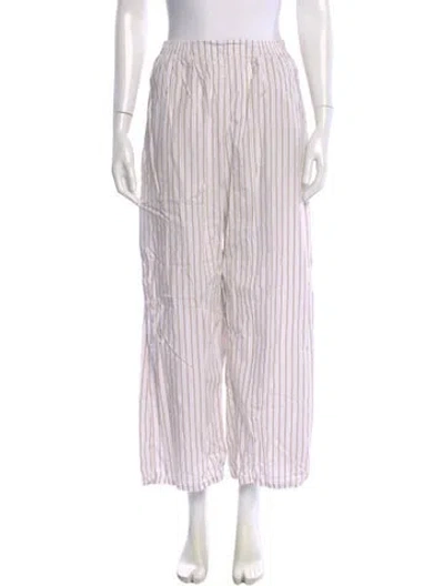 Pre-owned Leset Striped Wide Leg Pants In Multi