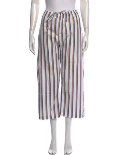 Pre-owned Leset Striped Wide Leg Pants In Multi
