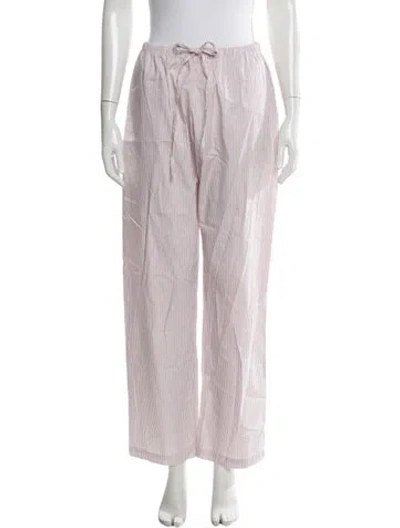 Pre-owned Leset Striped Wide Leg Pants In Purple