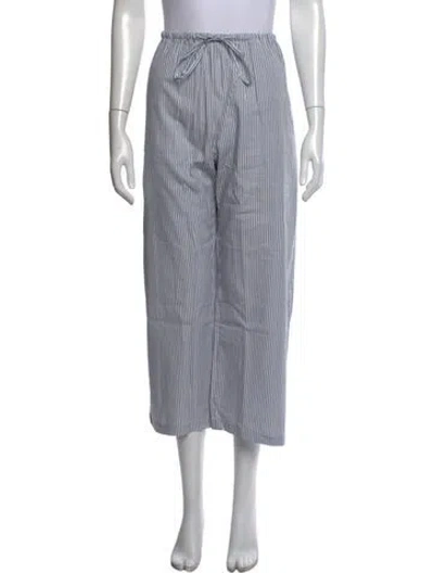 Pre-owned Leset Striped Wide Leg Pants W/ Tags In Blue