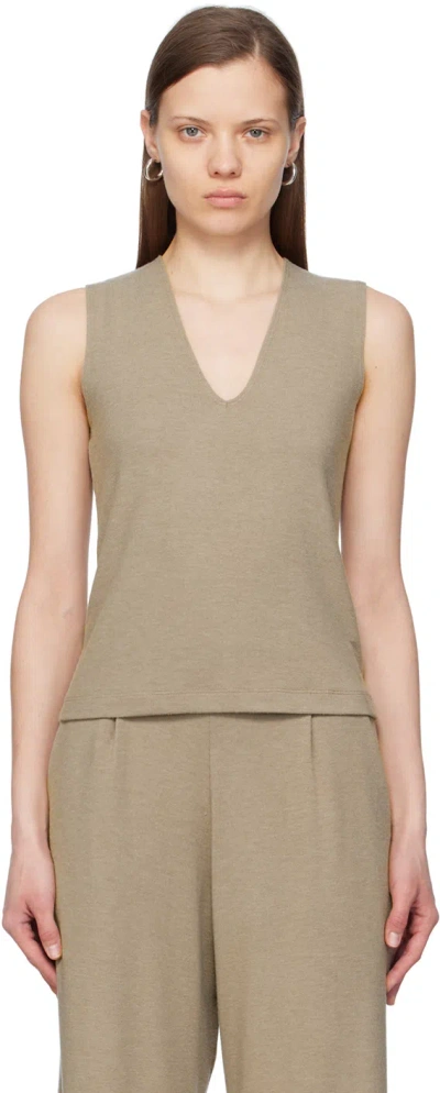 Leset Taupe Lauren Vest In Root