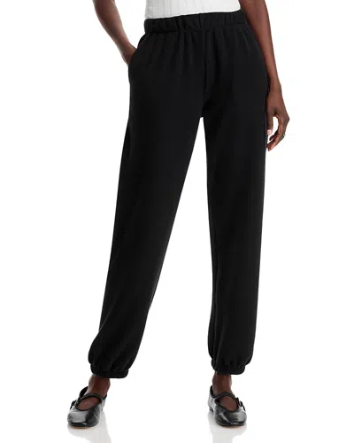 Leset Teddy Fleece Joggers In Black