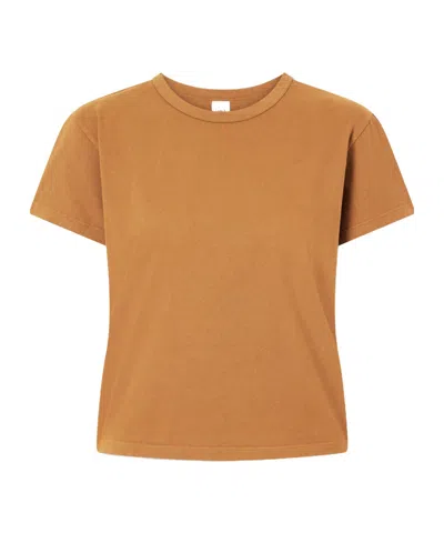Leset The Margo Cotton-jersey T-shirt In Brown
