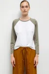 Leset The Margo Long Sleeve Baseball Tee In Multi