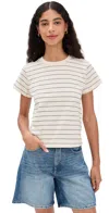 Leset The Margo Stripe Tee Natural/midnight Stripe In Multi