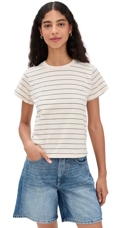 Leset The Margo Stripe Tee Natural/midnight Stripe In Multi