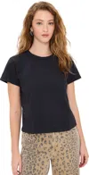 Leset Margo Short-sleeve Cotton Crewneck Tee In Nuit