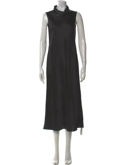 Pre-owned Leset Turtleneck Long Dress W/ Tags In Gray