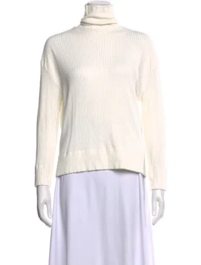 Pre-owned Leset Turtleneck Sweater In Neutrals/white