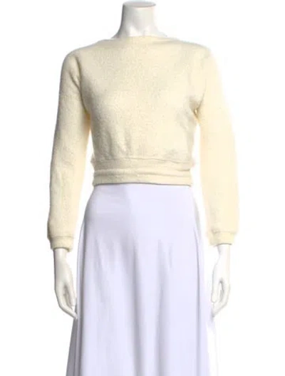 Pre-owned Leset Virgin Wool Bateau Neckline Sweater In Neutral