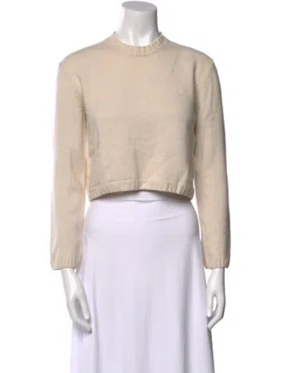 Pre-owned Leset Virgin Wool Crew Neck Sweater In Neutral