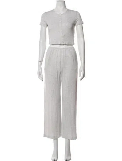 Pre-owned Leset Virgin Wool Pant Set In Grey