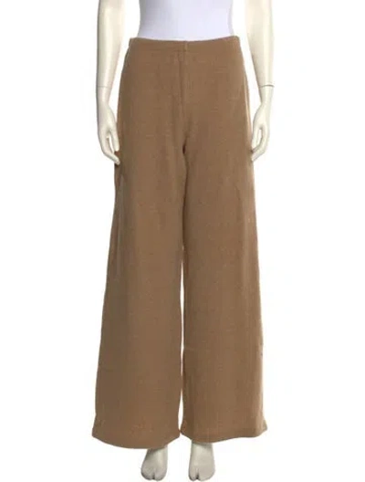 Pre-owned Leset Virgin Wool Wide Leg Pants In Neutral